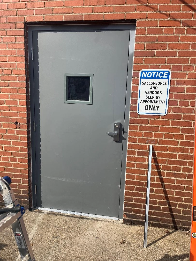 commercial steel door installation by Armory Locksmiths in Western Pennsylvania